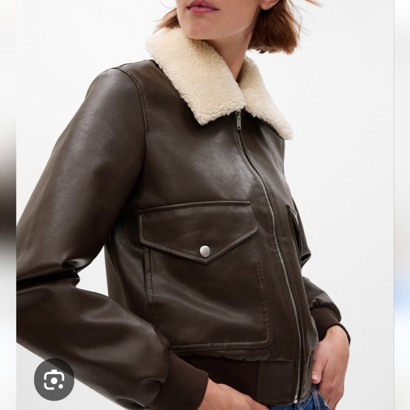 Vegan Leather Aviation Jacket - Picture 6 of 6